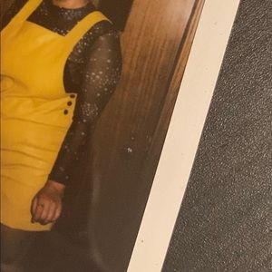 BDG faux leather pinafore dress